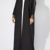 NS 2018 BLK 3024 1 Abaya with Mesh