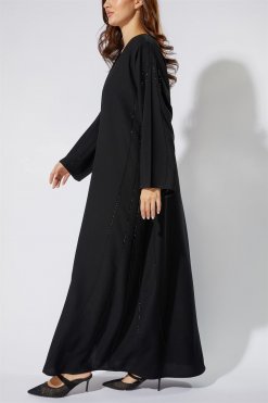 NS 2017 BLK 3002 3 Classic Posh Abaya Black