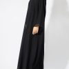 NS 2015 BLK 3047 1 CHIFFON Abaya