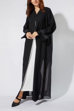 Black sheer sides Abaya