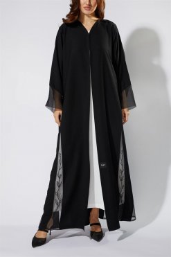 Sheer Panels Abaya 6 NS 2010 BLK 3002 3 Sheer Panels Abaya