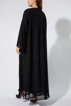 Black CREPE Abaya 6 NS 2008 BLK 3047 3 Black CREPE Abaya