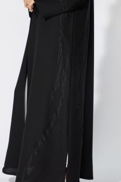 عباية كلاسيكية باللون الأسود 7 NS 2005 BLK 3002 4 Classic Abaya Black