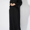 NS 2005 BLK 3002 1 Classic Abaya Black