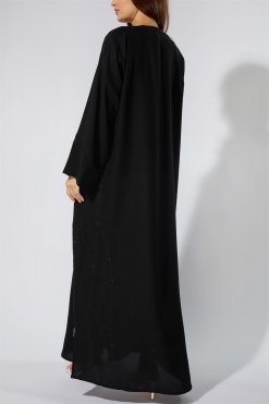 NS 2003 BLK 3002 3 V-Neck Posh Abaya