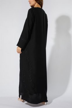 Jet Black Abaya 6 NS 2002 BLK 3002 3 Jet Black Abaya