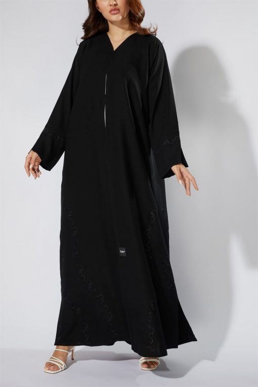 Jet Black Abaya