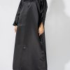 NS 1988 BLK 3025 1 Black SATIN Abaya