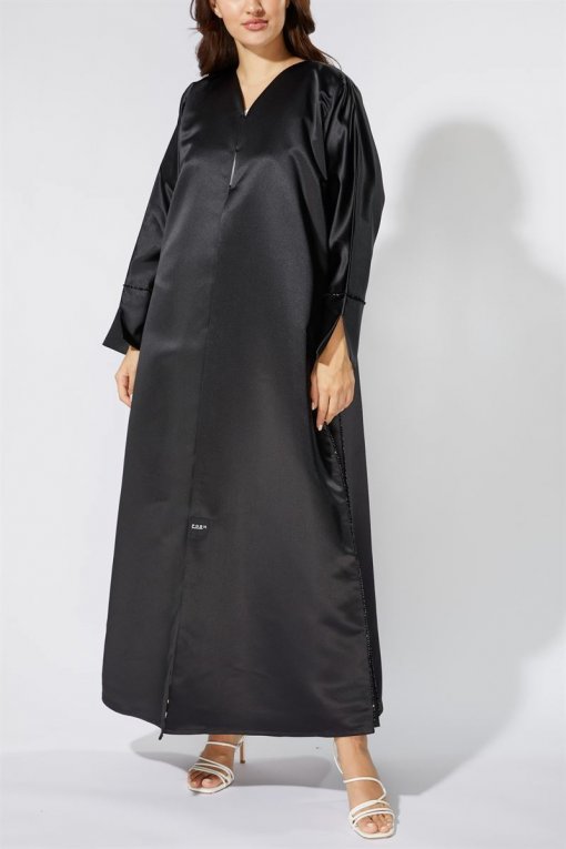 Black SATIN Abaya