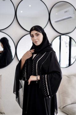 HAZ 22108 7 NATALIA Black Abaya
