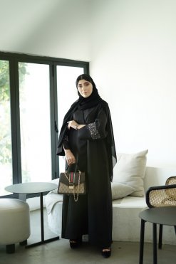 HAZ 22103 7 Hiyaal Black Abaya