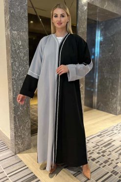 MOI092212 2 Multicolor Barbie Crepe Abaya