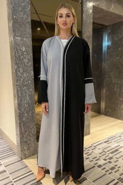 Multicolor Barbie Crepe Abaya