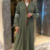 MOI092213 Green Abaya