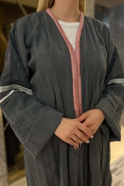 MOI092214 2 Grey Crushed Abaya