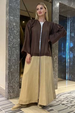 عباية كتان وقطن متعددة الألوان 6 MOI092216 2 Multicolor Linen and Cotton Abaya