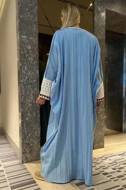 MOI092217 3 Sky Blue Abaya