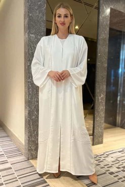 White Nida Abaya