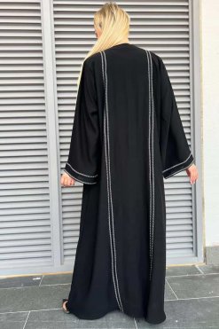 MOI092224 3 Black Korean Nida Abaya
