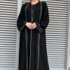 MOI092224 Black Korean Nida Abaya
