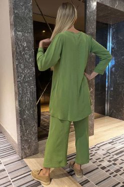MOITW092231 3 Green Top And Pants Set