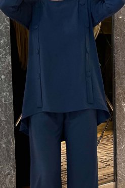 MOITW092232 2 Navy Top And Pants Set