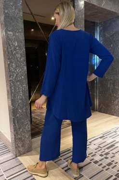 MOITW092234 3 Blue Top And Pants Set