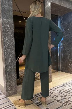 MOITW092236 3 Greenish Cyan Top And Pants Set