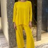 MOITW092237 Yellow Top And Pants Set