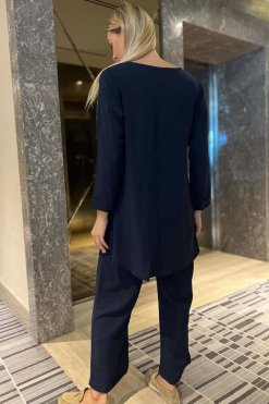 MOITW092239 3 Blue Top And Pants Set