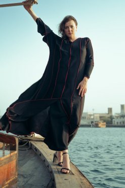 CU22120 3 Red Thread Abaya