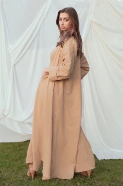 CU22116 5 Linen Jumpsuit With Coat