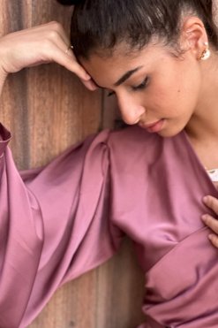 MIR22 103 3 Silk Wrap Top And Palazzo Pants