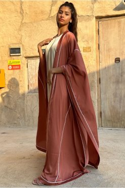 MIR22 106 5 Silk Kaftan Style Abaya Set