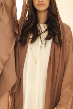 MIR22 109 8 Silk Abaya -Flared Abaya Set