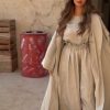 MIR22 110 1 Linen Abaya Set