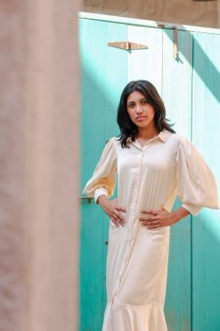 MIR22 113 5 Silk Shirt Dress