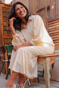 MIR22 113 6 Silk Shirt Dress