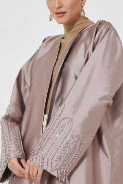 عباية فيكتوريا ستان باللون الوردي 6 moi072210 3 Pink Victoria Satin Abaya