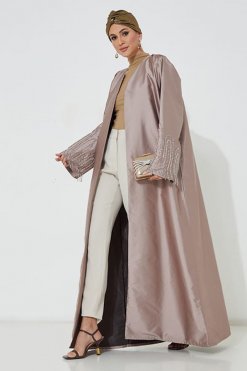 عباية فيكتوريا ستان باللون الوردي 7 moi072210 4 Pink Victoria Satin Abaya