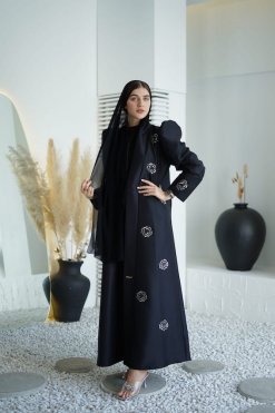 HAZ220006 10 SAHRA Embellished Abaya