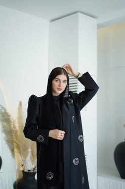 HAZ220006 5 SAHRA Embellished Abaya