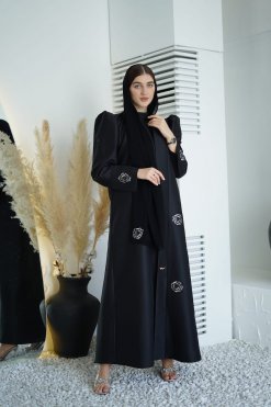 HAZ220006 3 SAHRA Embellished Abaya