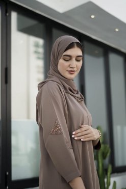 HAZ230009 10 BAREEZE Barbie Crepe Abaya