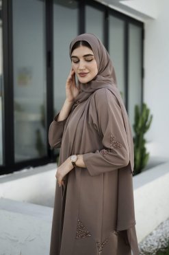 HAZ230009 9 BAREEZE Barbie Crepe Abaya