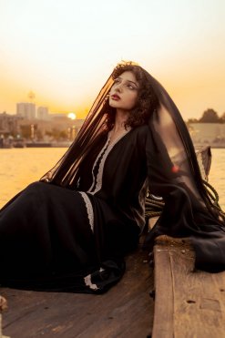 CU22132 3 Lace Abaya