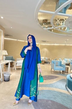 DF 23104 6 2-Pieces Taffeta Abaya