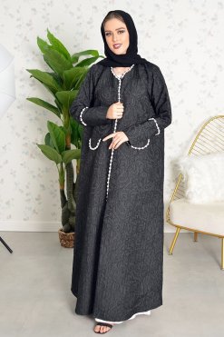 3809 4 Pearls embellishment abaya