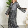 Sheer embroidered abaya