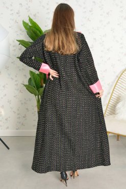 3790 5 Coat style abaya with inner